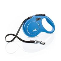 flexi New Classic M riem 5 m blauw voor honden tot 25 kg