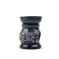 Olieverdamper Flowers Zwart Zeepsteen