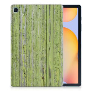 Samsung Galaxy Tab S6 Lite | S6 Lite (2022) Silicone Tablet Hoes Green Wood