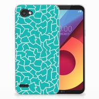LG Q6 | LG Q6 Plus Hoesje maken Cracks Blue