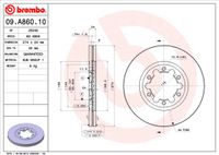 Remschijf BREMBO, Remschijftype: Binnen geventileerd, u.a. für Mazda, Ford