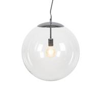 QAZQA Scandinavische hanglamp chroom met helder glas - Ball 50