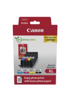 Canon Inktcartridge CLI-551XL BK/C/M/Y Photo Value Pack Origineel Combipack Zwart, Cyaan, Magenta, Geel 6443B008 - thumbnail