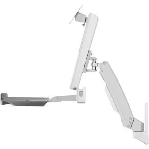 ICY BOX IB-MS600-W, Sit-Stand-Workstation mit Wandhalter für ein Monitor bis zu 24 Monitor-wandbeugel 1-voudig 25,4 cm (10) - 61,0 cm (24) Zilver, Grijs, Wit