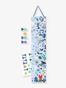 Oceaan meetlat van papier met stickers - DJECO blauw