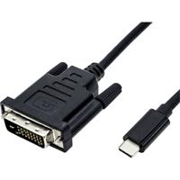 ROLINE 11.04.5830 video kabel adapter 1 m USB Type-C DVI Zwart - thumbnail