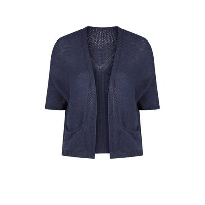 Paprika gebreid vest donkerblauw