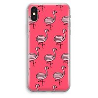 Flamingo: iPhone XS Max Transparant Hoesje - thumbnail