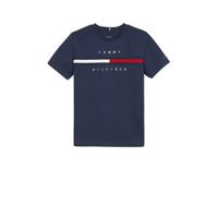 Tommy Hilfiger T-shirt van biologisch katoen donkerblauw/wit/rood