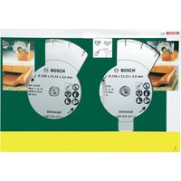 Bosch Accessoires 2 diamant zaagbladen voor de bouw materialen, 230 mm Ø - 2607019479 - thumbnail