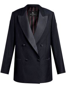 ETRO jacquard double-breasted blazer - Bleu