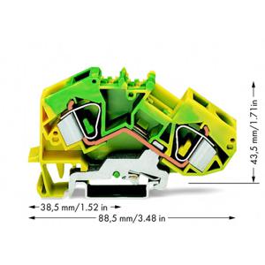 WAGO 783-607 Aardingsklem 12 mm Spanveer Toewijzing: Terre Groen, Geel 25 stuk(s)