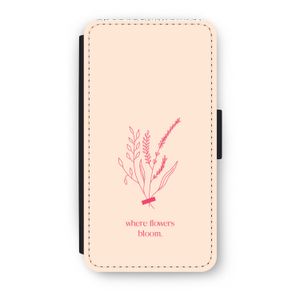 Where flowers bloom: iPhone XS Flip Hoesje