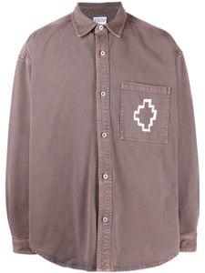 Marcelo Burlon County of Milan chemise à motif Cross - Marron