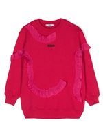 MSGM Kids t-shirt à logo brodé - Rose