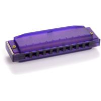 Hohner Translucent Harp C diatonische mondharmonica paars - thumbnail