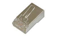DIGITUS DN-MO-8-8-SRS – Cat 5e krimpstekker – 100 stuks – RJ45 netwerkstekker afgeschermd – voor Cat5e netwerkkabels – 1GBase-T – 8P8C – AWG 27/7 tot AWG 24/7