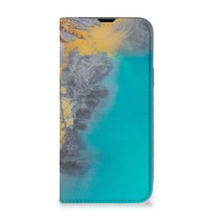 iPhone 14 Standcase Marble Blue Gold