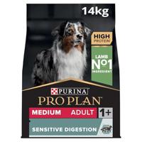 Pro Plan Hond Medium Adult Sensitive Digestion Hondenvoer, Adult Hondenbrokken - Gevoelige Spijsvertering, met Lam, 14kg