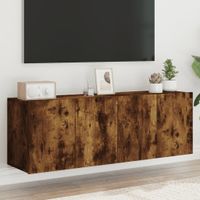 Tv-meubels 2 st wandgemonteerd 60x30x41 cm gerookt eikenkleurig