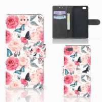 Huawei Ascend P8 Lite Hoesje Butterfly Roses