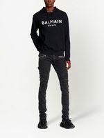 Balmain hoodie à logo imprimé - Noir - thumbnail