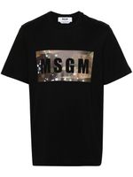 MSGM t-shirt en coton à logo imprimé - Noir - thumbnail