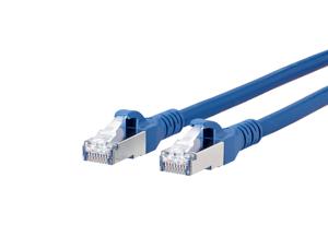 Metz Connect 1308451544-E RJ45 Netwerkkabel, patchkabel CAT 6A S/FTP 1.50 m Blauw Snagless 1 stuk(s)