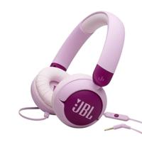JBL Junior 320, bedrade on-ear koptelefoon voor kinderen met ingebouwde microfoon, JBL Safe Sound, laag volume, 12 mm dikke zachte pad en sticker set, ultraportabel ontwerp, in Paars