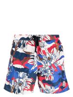 Moncler short de bain à imprimé graphique - Bleu