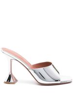 Amina Muaddi mules Lupita Mirror 95 mm - Argent