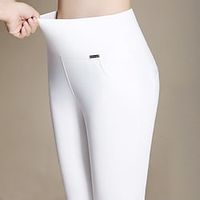 Dames Broeken Leggings Katoenmix Hoge taille Volledige lengte Zwart Herfst winter Lightinthebox - thumbnail