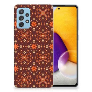 Samsung Galaxy A72 TPU bumper Batik Brown