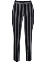 Lorena Antoniazzi pantalon à rayures - Noir - thumbnail