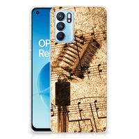 OPPO Reno 6 5G Siliconen Hoesje met foto Bladmuziek - thumbnail