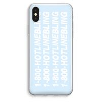 Hotline bling blue: iPhone XS Max Transparant Hoesje