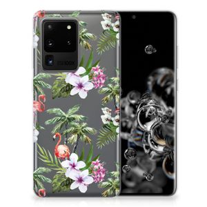 Samsung Galaxy S20 Ultra TPU Hoesje Flamingo Palms