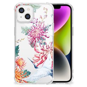 iPhone 14 Case Anti-shock Bird Flowers