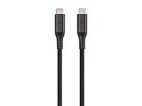 Monoprice Duurzame USB 3.2 Gen 2 Type-C data- en stroomkabel met kevlar-versterkte nylon-vlechtkabel - 1 meter - zwart | 5A/100W - AtlasFlex serie
