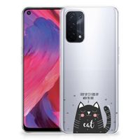 OPPO A74 5G | A54 5G Telefoonhoesje met Naam Cat Good Day