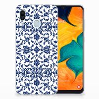 Samsung Galaxy A30 TPU Case Flower Blue