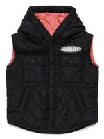 DSQUARED2 KIDS gilet matelassé à logo appliqué - Noir