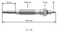 Gloeibougie VALEO, Spanning (Volt)12V, u.a. für Mitsubishi, Hyundai, KIA - thumbnail