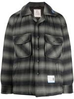 Maison MIHARA YASUHIRO chemise matelassée à patch logo - Noir - thumbnail