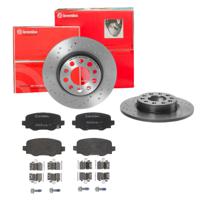 Remmenset, remschijf BREMBO, Remschijftype: Geperforeerd, Inbouwplaats: Achteras: , u.a. für Jeep, Fiat