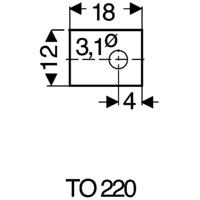 Fischer Elektronik GS 220 P Mica schijf (l x b) 18 mm x 12 mm Geschikt voor TO-220 1 stuk(s) - thumbnail