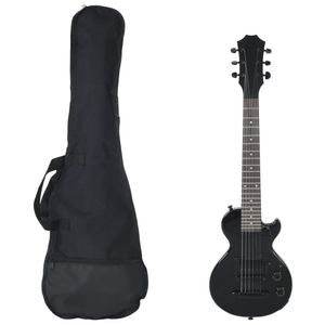 Gitaar voor beginners elektrisch met tas 3/4 30" zwart