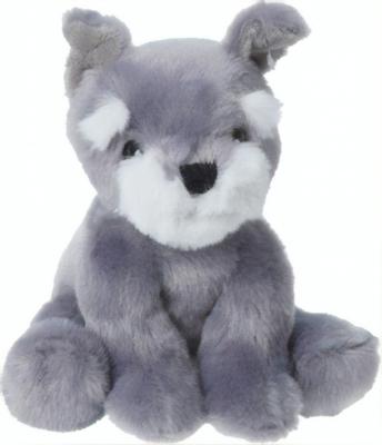 Tender Toys knuffelhond 14 cm grijs