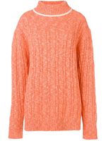 Cashmere In Love pull en maille torsadée - Orange