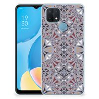 OPPO A15 TPU Siliconen Hoesje Flower Tiles